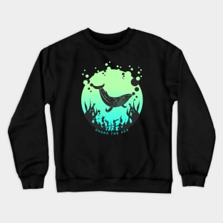 Under the Sea Retro Whale Ocean Lover Crewneck Sweatshirt